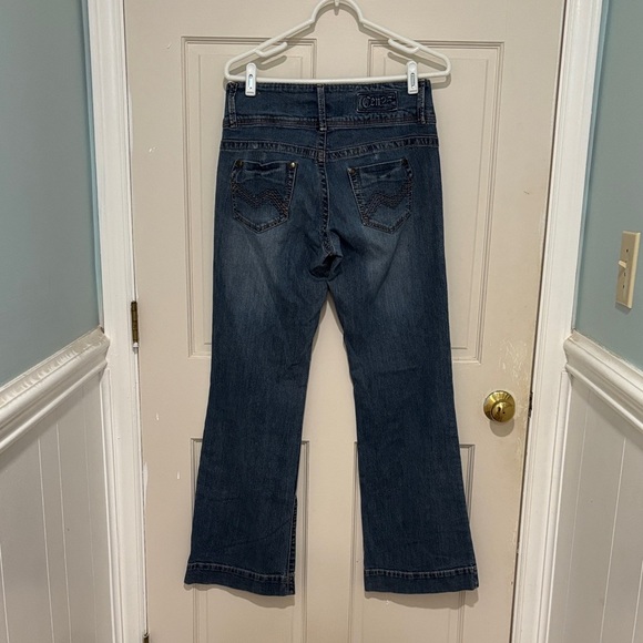 Ten25 Premium Denim Y2K Style Flare Jeans Low Rise Size 9/10 - Picture 2 of 8